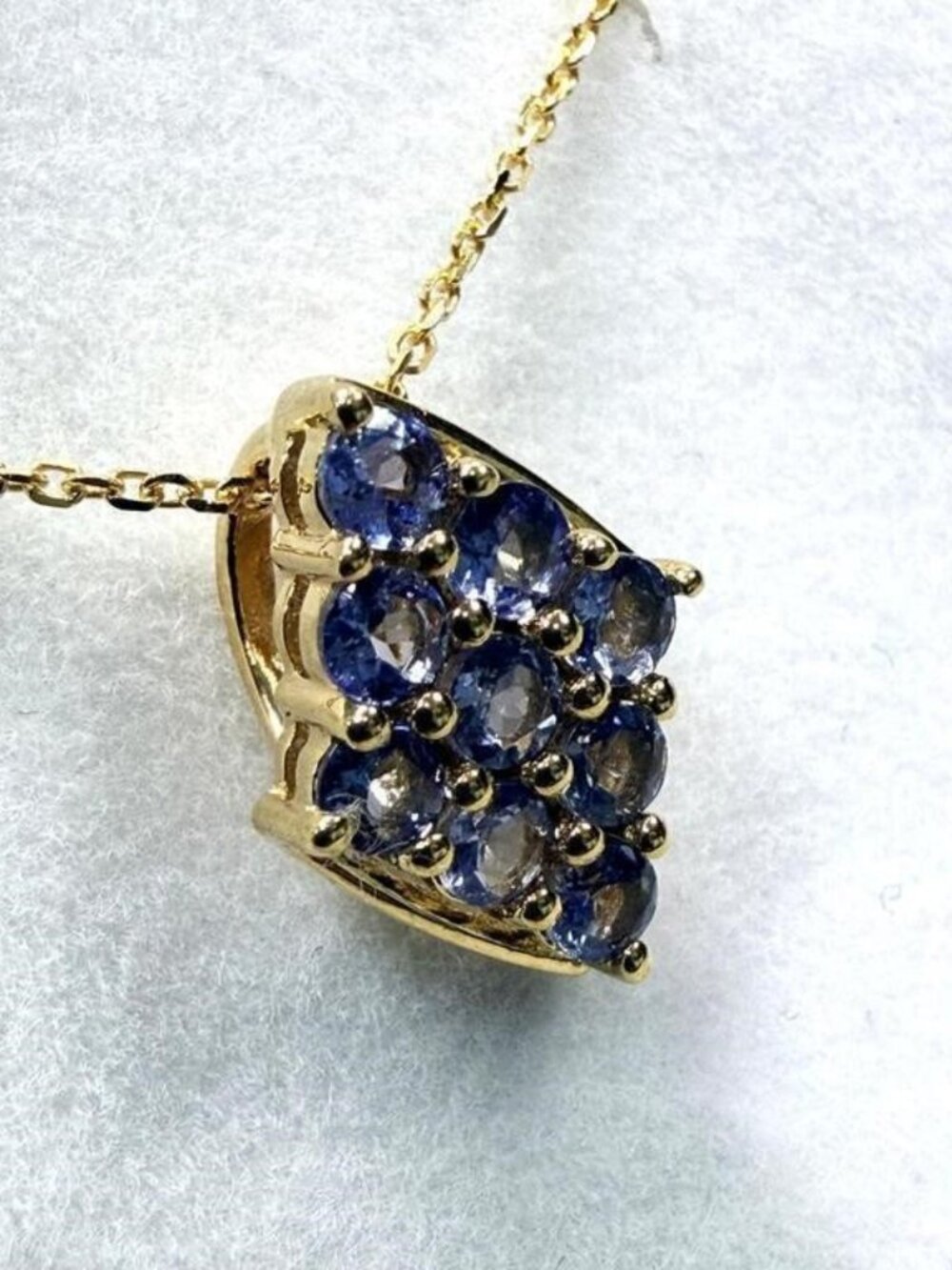 Brand New Sterling Silver Tanzanite Necklace For Sale
